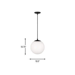 Visual Comfort Studio - 6020-112 - One Light Pendant - Leo - Hanging Globe - Midnight Black