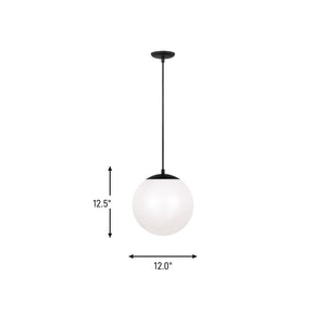 Visual Comfort Studio - 6022-112 - One Light Pendant - Leo - Hanging Globe - Midnight Black