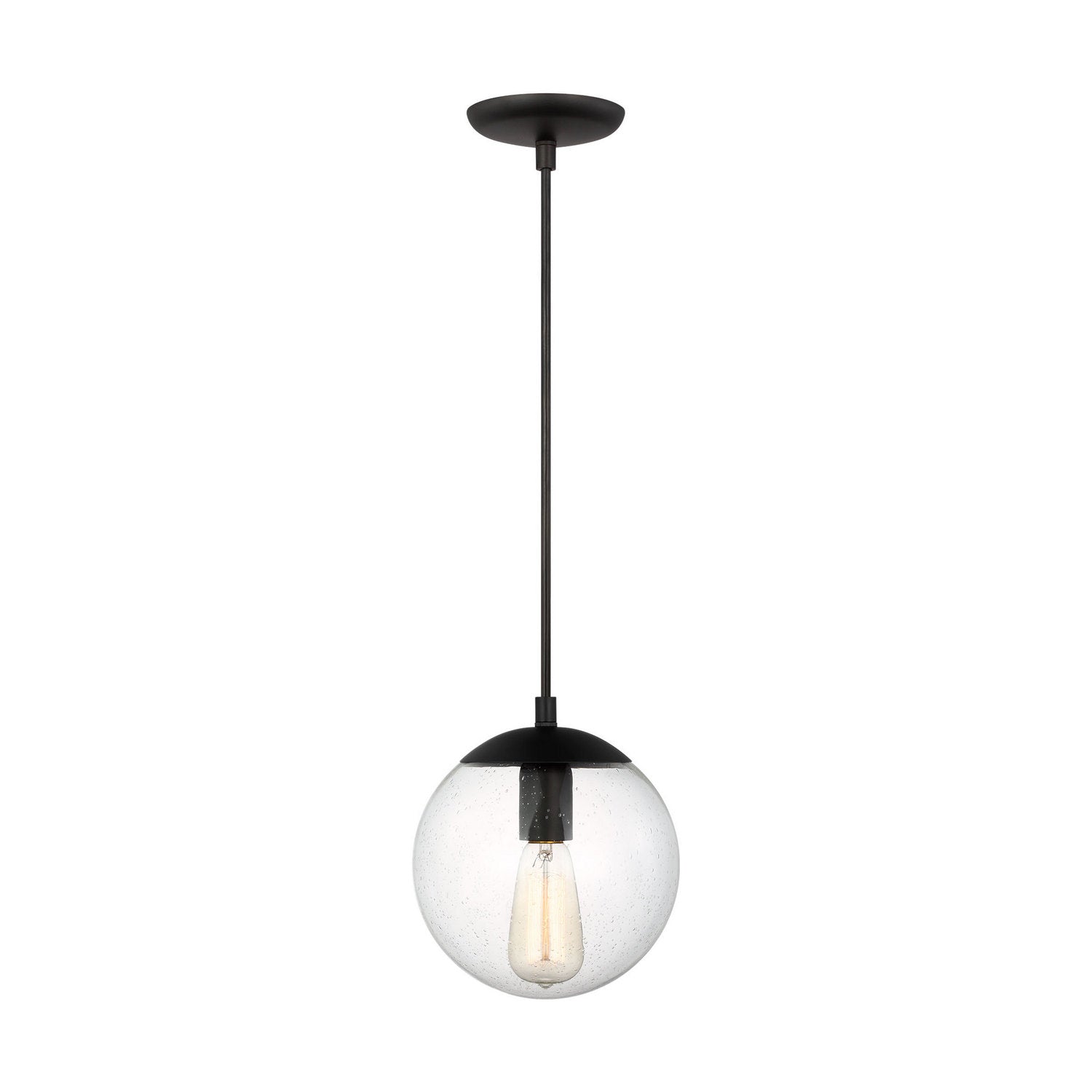 Visual Comfort Studio - 6501801-112 - One Light Pendant - Leo - Hanging Globe - Midnight Black