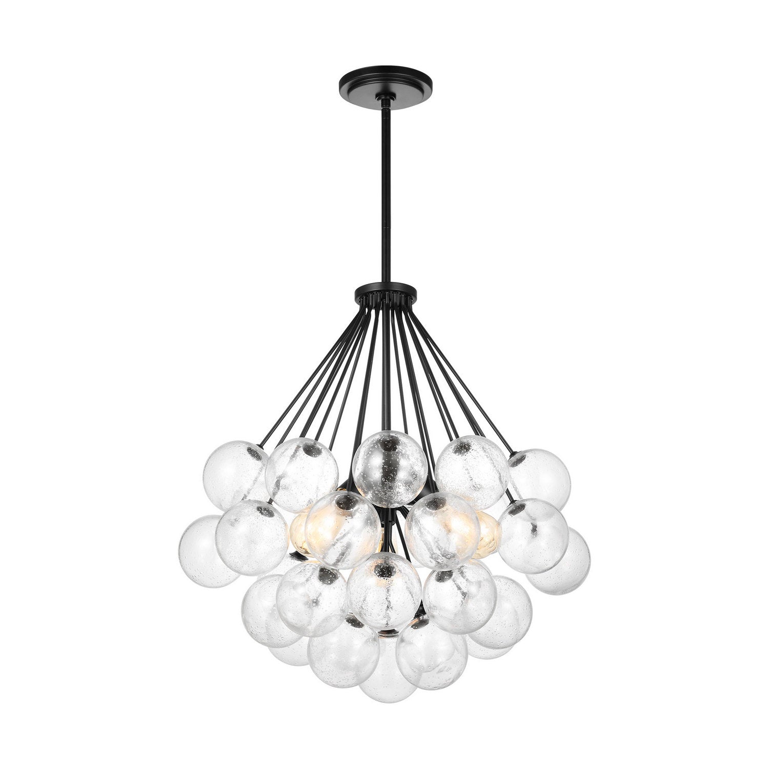Visual Comfort Studio - 6514303-112 - Three Light Pendant - Bronzeville - Midnight Black