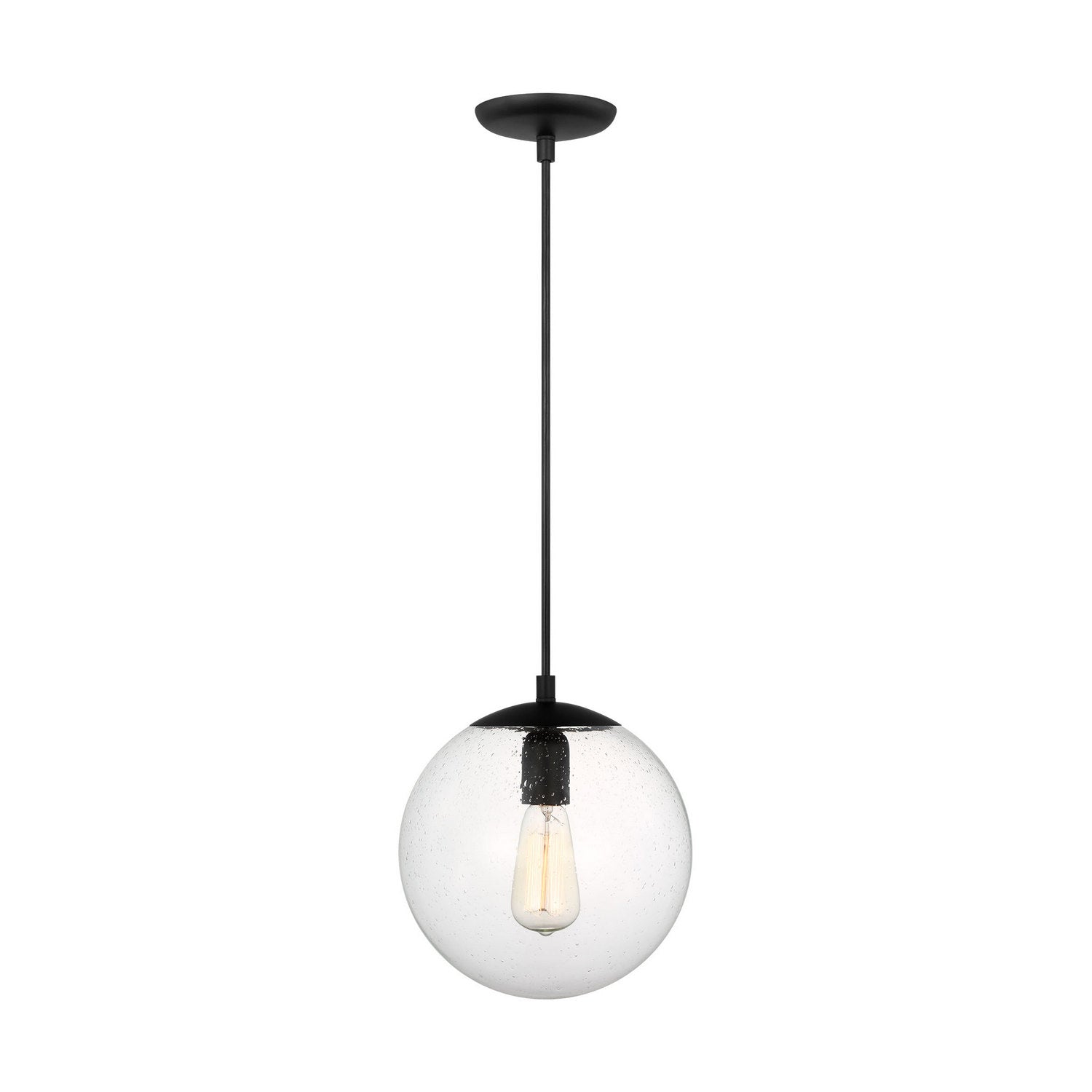 Visual Comfort Studio - 6601801-112 - One Light Pendant - Leo - Hanging Globe - Midnight Black