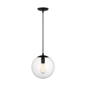Visual Comfort Studio - 6601801-112 - One Light Pendant - Leo - Hanging Globe - Midnight Black