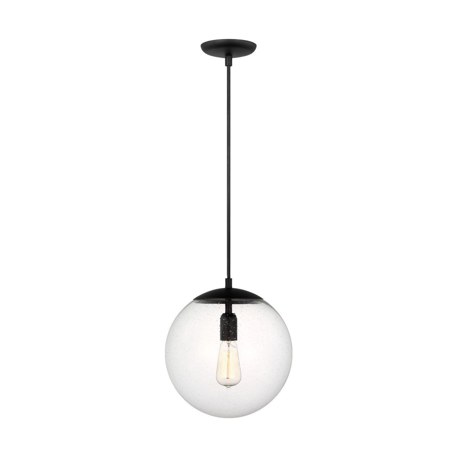 Visual Comfort Studio - 6701801-112 - One Light Pendant - Leo - Hanging Globe - Midnight Black
