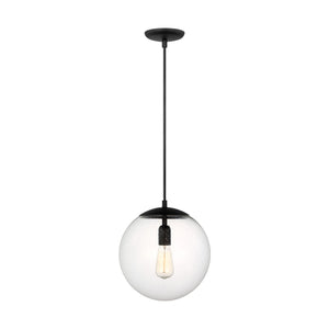 Visual Comfort Studio - 6701801-112 - One Light Pendant - Leo - Hanging Globe - Midnight Black