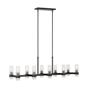 Visual Comfort Studio - CC13810AI - Ten Light Chandelier - Geneva - Aged Iron