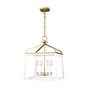 Visual Comfort Studio - CC1554MWTBBS - Four Light Lantern - Carlow - Matte White