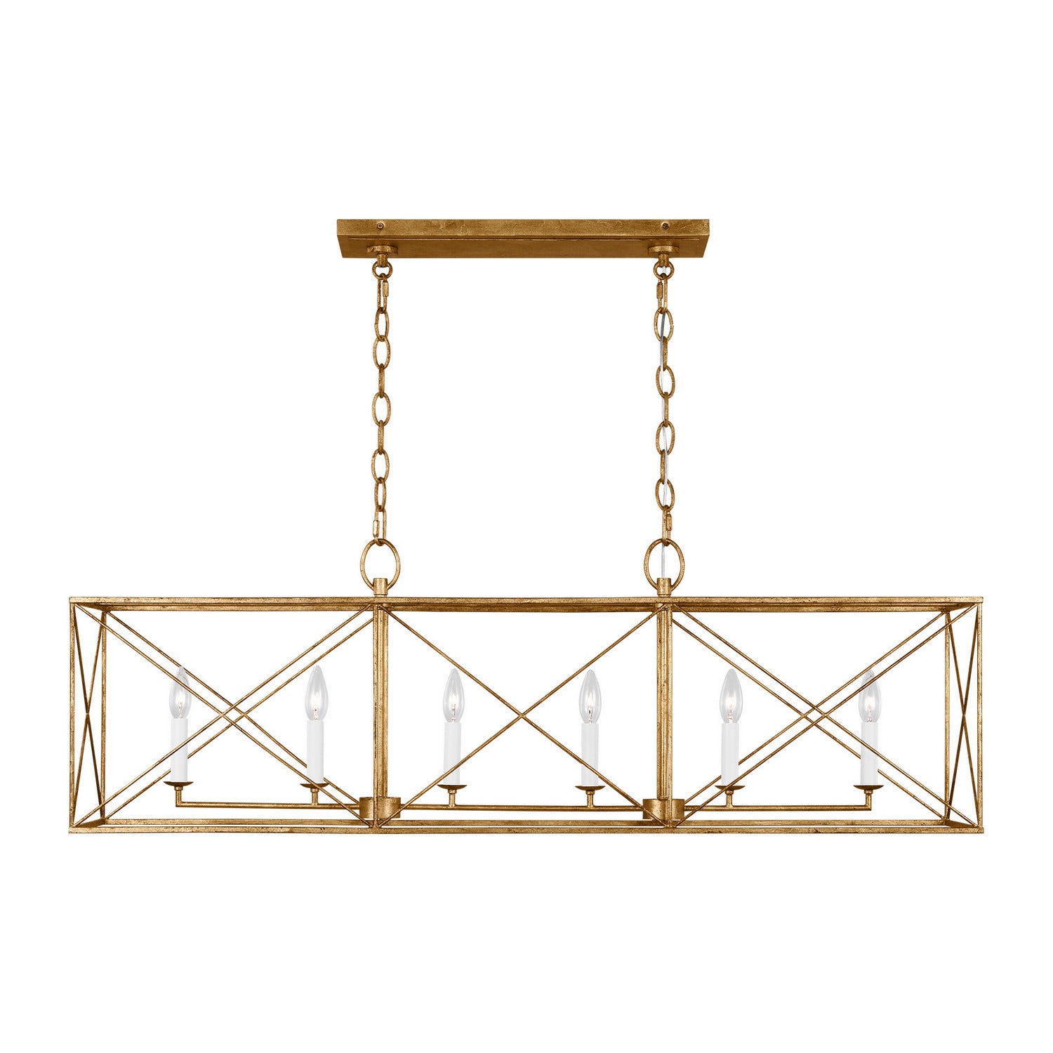 Visual Comfort Studio - CC1646ADB - Six Light Chandelier - Beatrix - Antique Gild