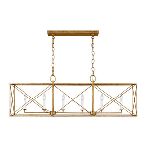 Visual Comfort Studio - CC1646ADB - Six Light Chandelier - Beatrix - Antique Gild