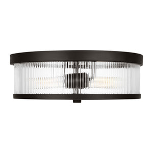 Visual Comfort Studio - CF1052AI - Two Light Flush Mount - Geneva - Aged Iron