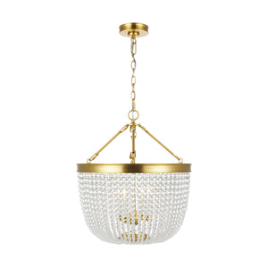 Visual Comfort Studio - CP1354BBS - Four Light Pendant - Summerhill - Burnished Brass