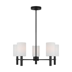 Visual Comfort Studio - DJC1135MBK - Five Light Chandelier - Manor - Midnight Black