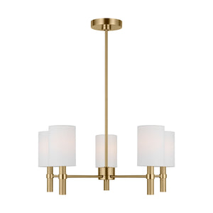 Visual Comfort Studio - DJC1135SB - Five Light Chandelier - Manor - Satin Brass