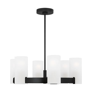 Visual Comfort Studio - DJC1156MBK - Six Light Chandelier - Rhode - Midnight Black