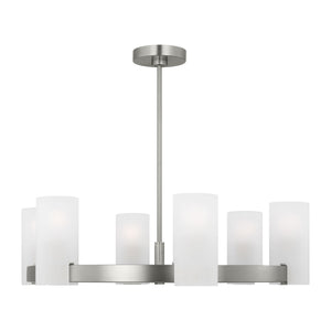 Visual Comfort Studio - DJC1166BS - Six Light Chandelier - Rhode - Brushed Steel