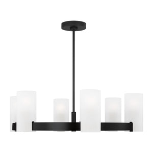 Visual Comfort Studio - DJC1166MBK - Six Light Chandelier - Rhode - Midnight Black