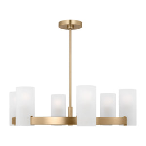 Visual Comfort Studio - DJC1166SB - Six Light Chandelier - Rhode - Satin Brass