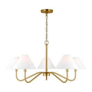 Visual Comfort Studio - DJC1205SB - Five Light Chandelier - Eldon - Satin Brass