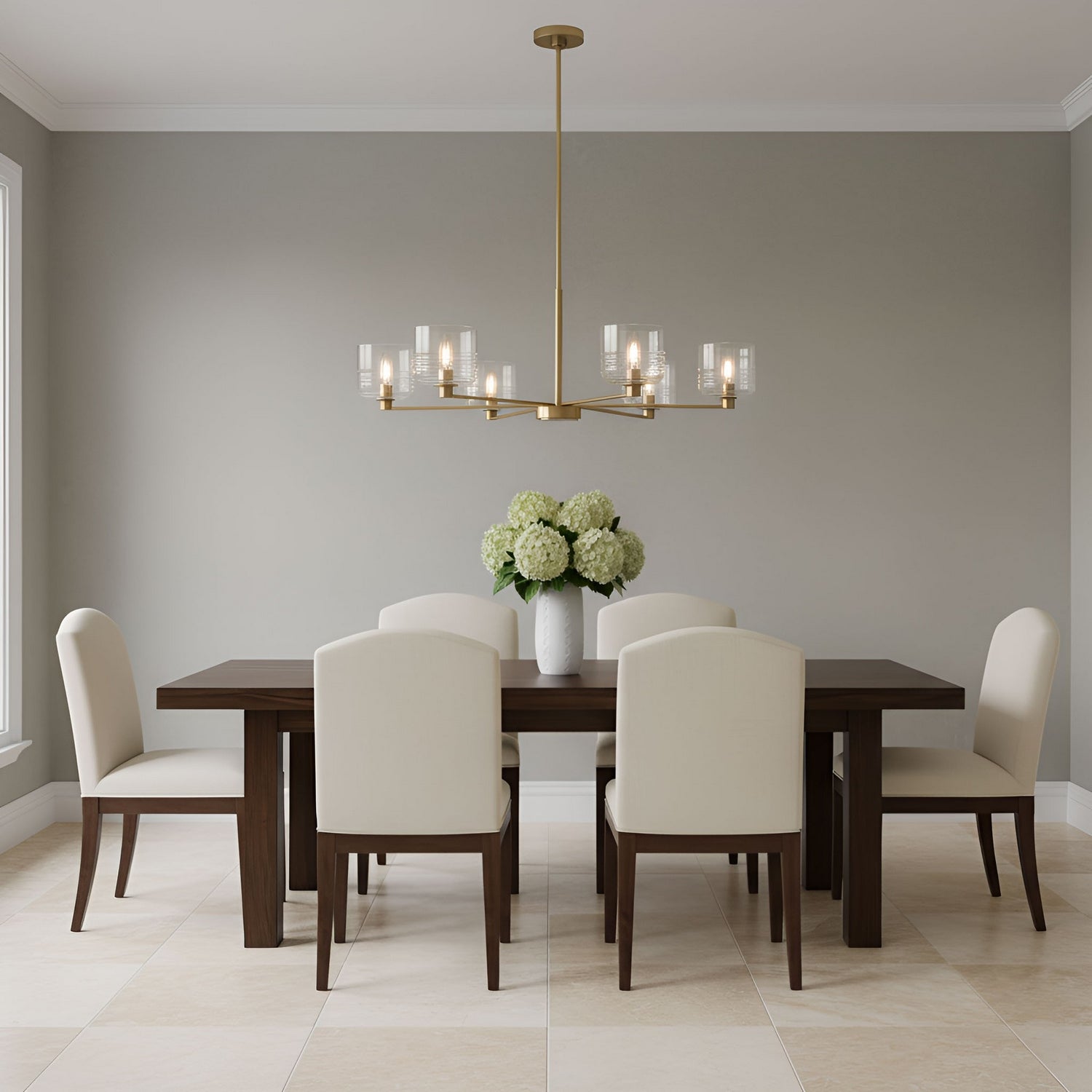 Visual Comfort Studio - DJC1216SB - Six Light Chandelier - Lochdale - Satin Brass