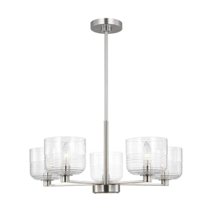 Visual Comfort Studio - DJC1225BS - Five Light Chandelier - Lochdale - Brushed Nickel