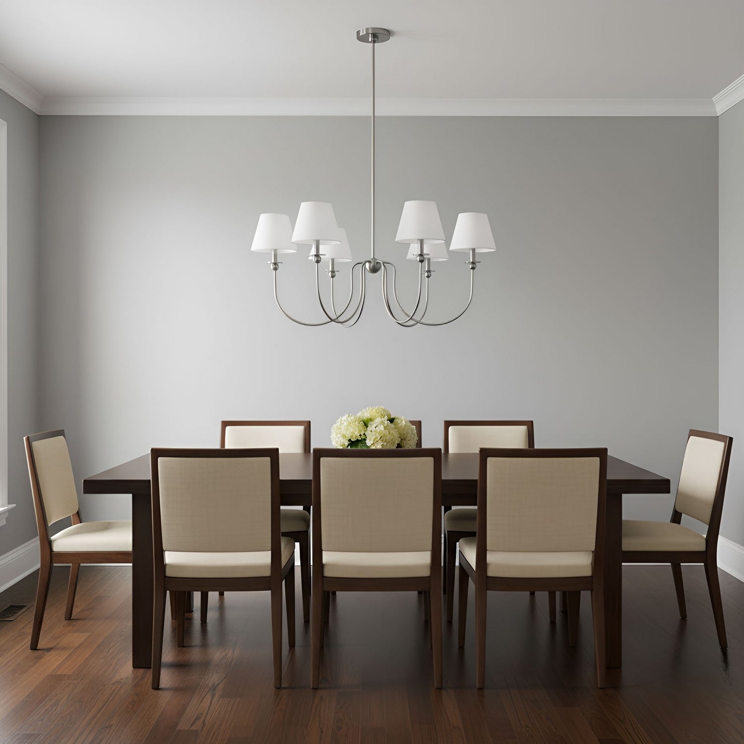 Visual Comfort Studio - DJC1246BS - Six Light Chandelier - Elsay - Brushed Nickel