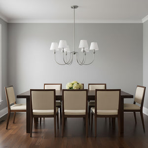 Visual Comfort Studio - DJC1246BS - Six Light Chandelier - Elsay - Brushed Nickel