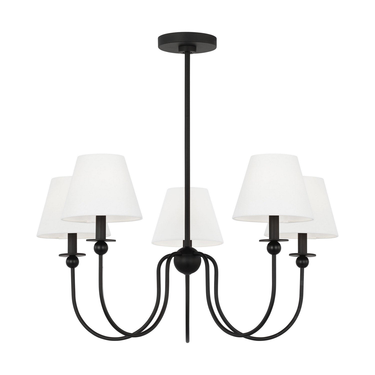 Visual Comfort Studio - DJC1255MBK - Five Light Chandelier - Elsay - Midnight Black
