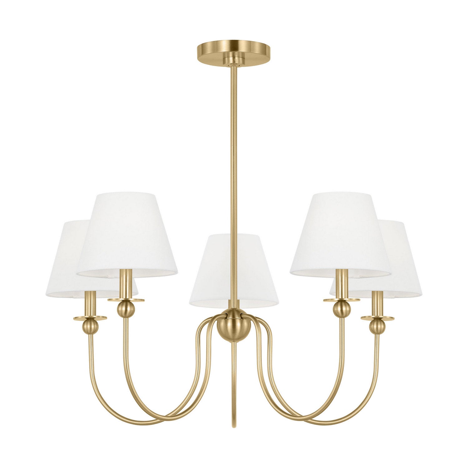 Visual Comfort Studio - DJC1255SB - Five Light Chandelier - Elsay - Satin Brass
