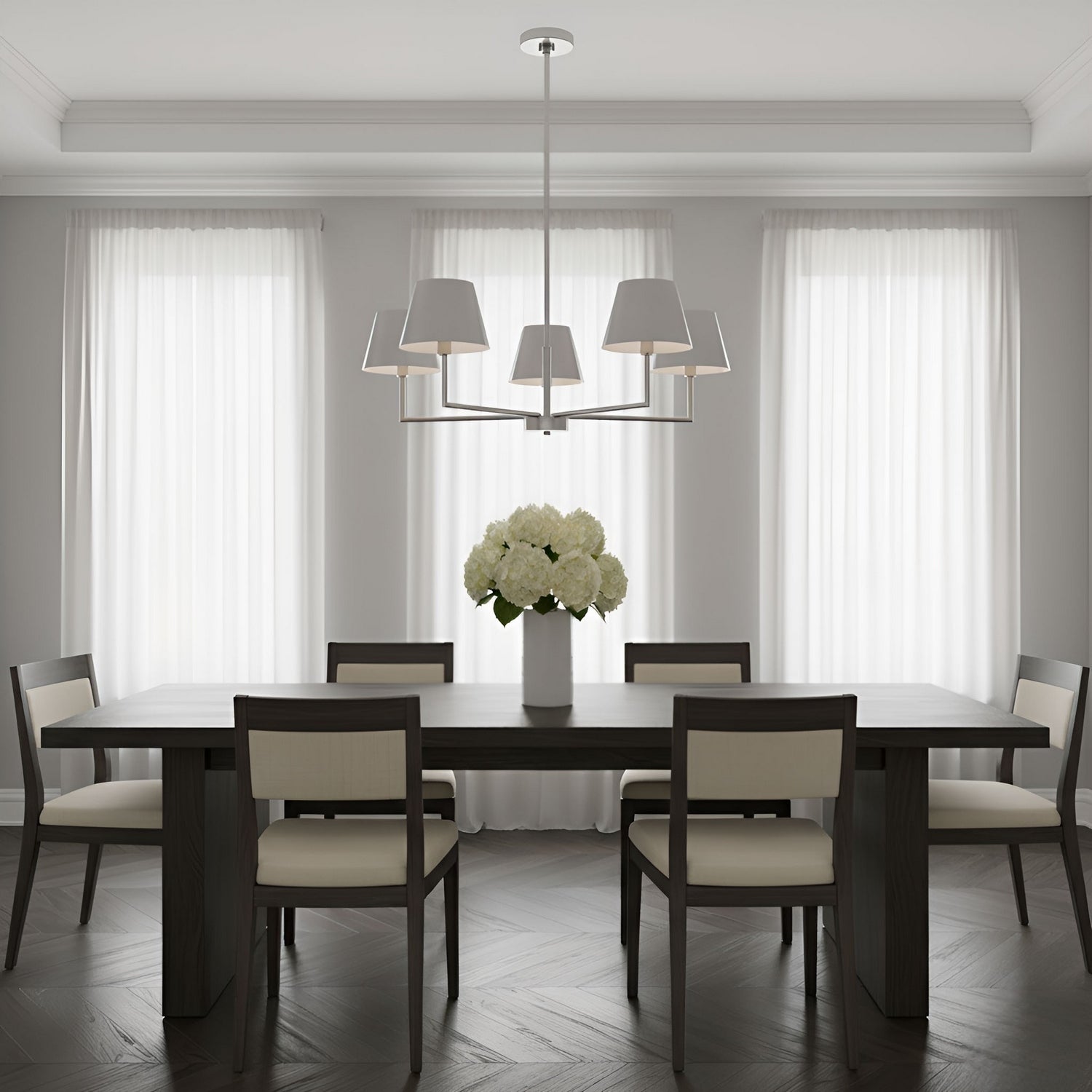 Visual Comfort Studio - DJC1265BS - Five Light Chandelier - Ender - Brushed Nickel