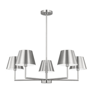 Visual Comfort Studio - DJC1265BS - Five Light Chandelier - Ender - Brushed Nickel