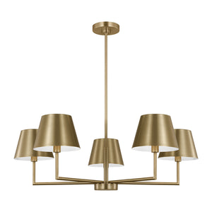 Visual Comfort Studio - DJC1265SB - Five Light Chandelier - Ender - Satin Brass