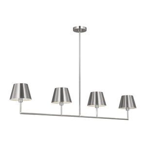 Visual Comfort Studio - DJC1274BS - Four Light Linear Chandelier - Ender - Brushed Nickel