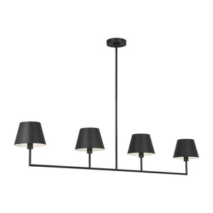 Visual Comfort Studio - DJC1274MBK - Four Light Linear Chandelier - Ender - Midnight Black