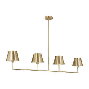 Visual Comfort Studio - DJC1274SB - Four Light Linear Chandelier - Ender - Satin Brass