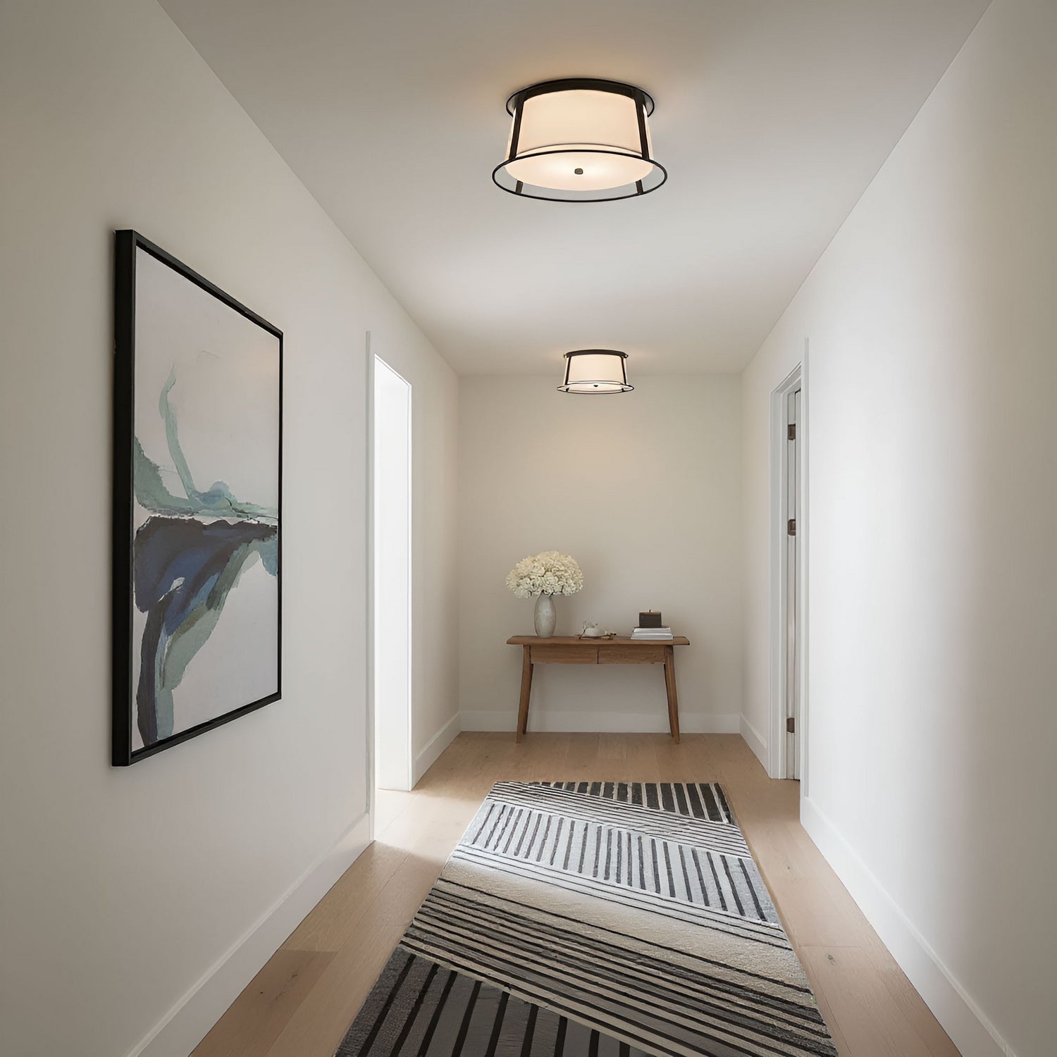 Visual Comfort Studio - DJF1002MBK - Two Light Flush Mount - Cortes - Midnight Black