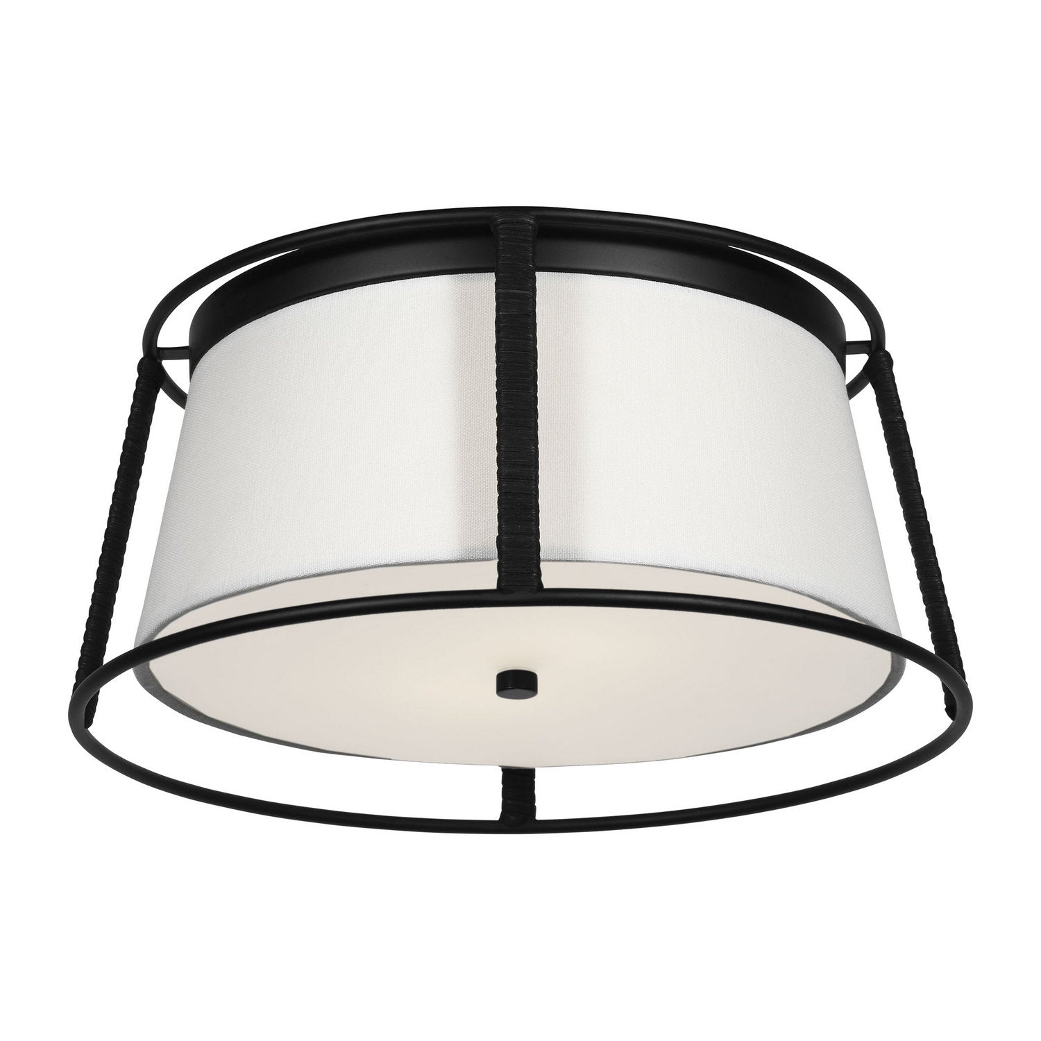 Visual Comfort Studio - DJF1002MBK - Two Light Flush Mount - Cortes - Midnight Black