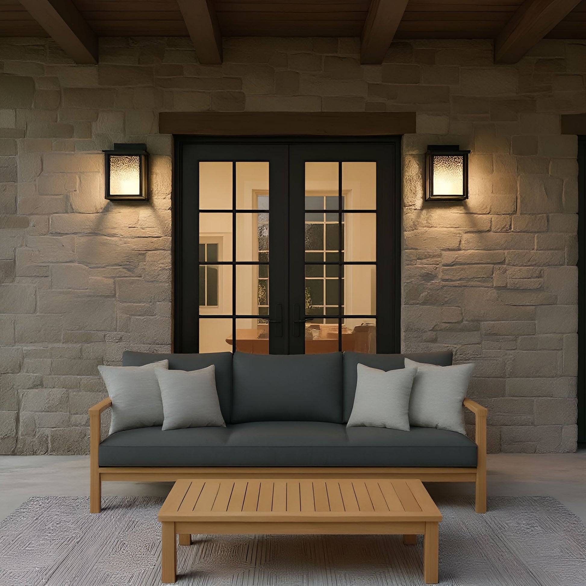 Generation Lighting - GLO1281DL-TXB - Lantern - Audley - Textured Black