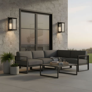 Generation Lighting - GLO1291CDL-TXB - Lantern - Audley - Textured Black
