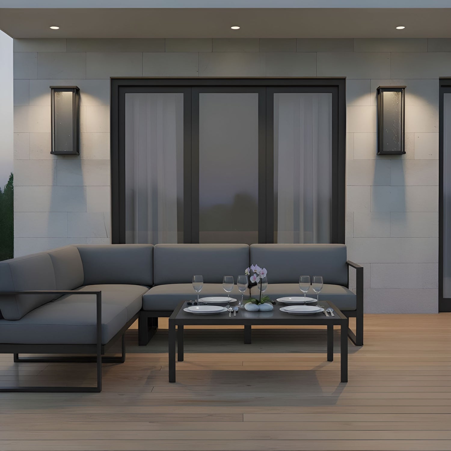 Generation Lighting - GLO1351TXB - Lantern - Faywood - Textured Black