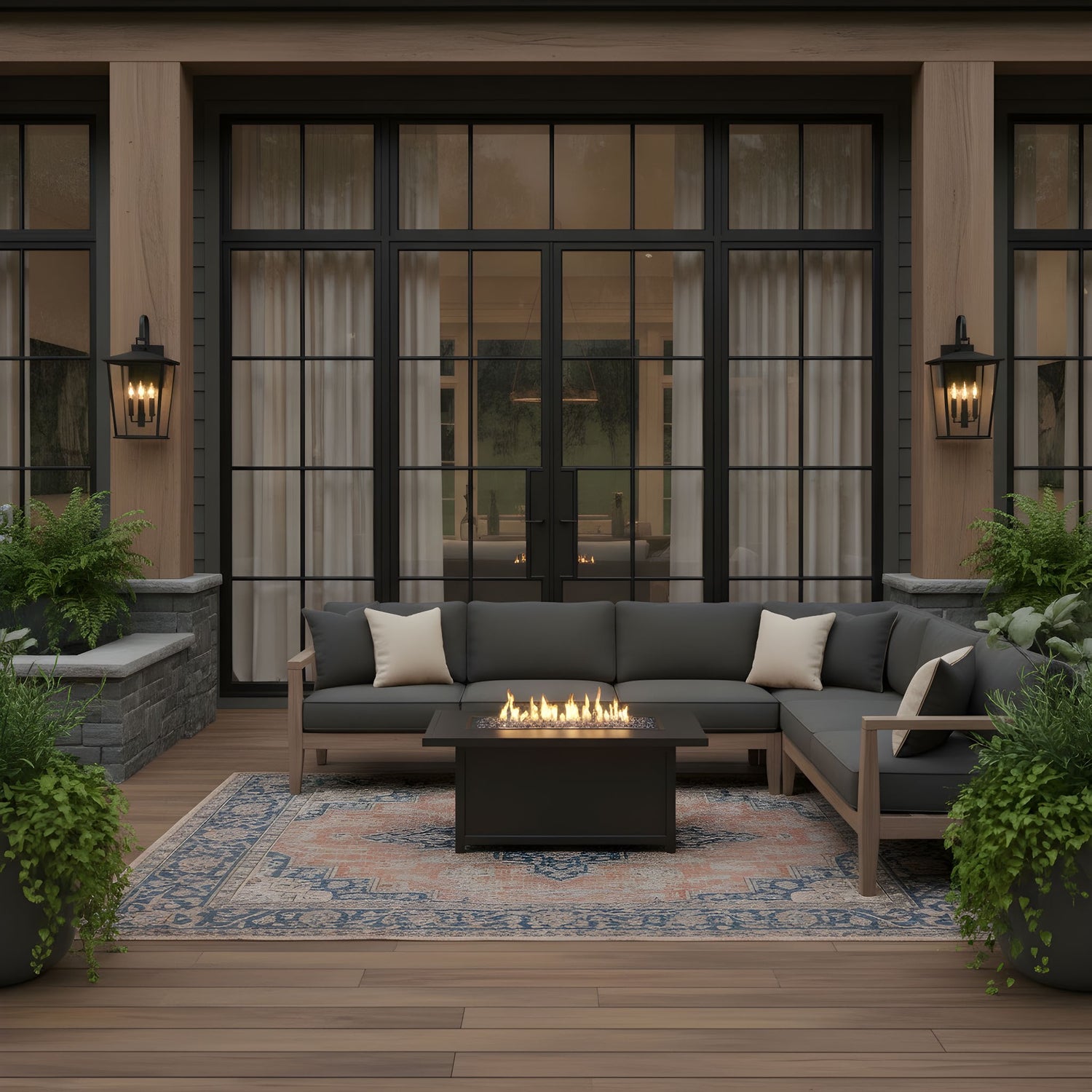 Generation Lighting - GLO1403TXB - Lantern - Linton - Textured Black