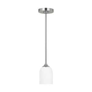 Generation Lighting - GLP1021EN3/BS - One Light Mini Pendant - Emile - Brushed Steel
