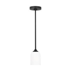 Generation Lighting - GLP1021EN3/MBK - One Light Mini Pendant - Emile - Midnight Black