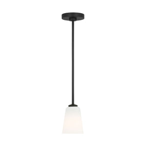 Generation Lighting - GLP1031MBK - One Light Mini-Pendant - Miles - Midnight Black