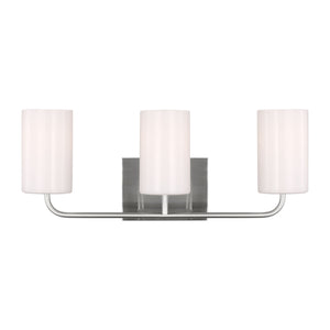 Generation Lighting - GLV1003EN3/BS - Three Light Vanity - Rhett - Brushed Steel