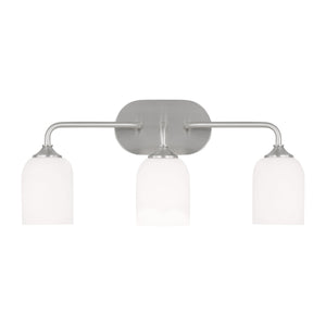 Generation Lighting - GLV1023EN3/BS - Three Light Vanity - Emile - Brushed Steel