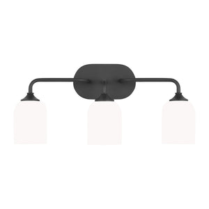 Generation Lighting - GLV1023EN3/MBK - Three Light Vanity - Emile - Midnight Black