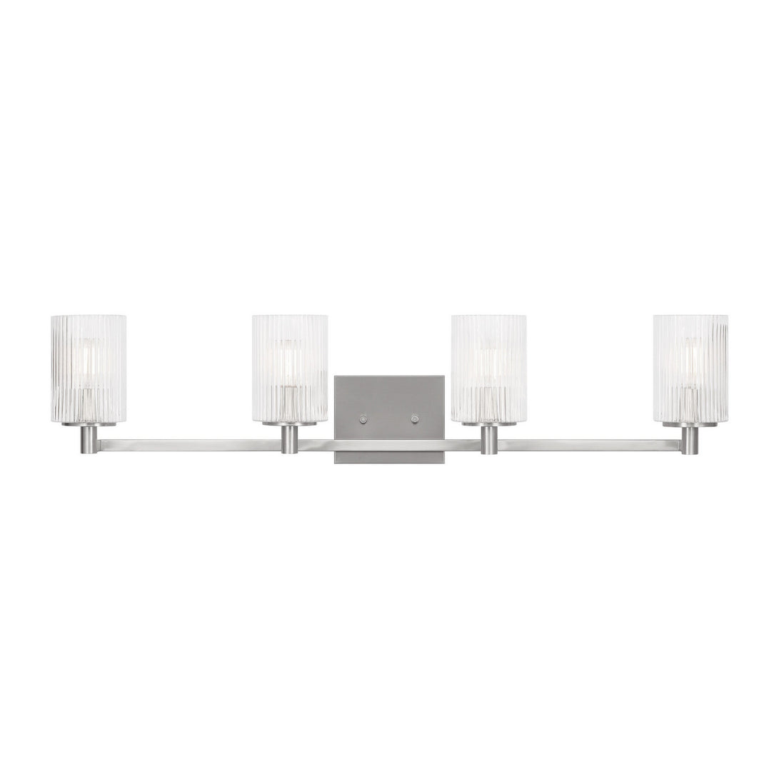 Generation Lighting - GLV1044EN/BS - Four Light Wall / Bath - Lando - Brushed Steel