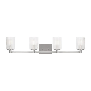 Generation Lighting - GLV1044EN/BS - Four Light Wall / Bath - Lando - Brushed Steel