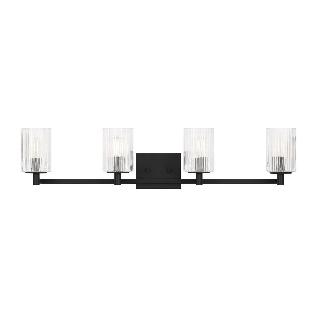 Generation Lighting - GLV1044EN/MBK - Four Light Wall / Bath - Lando - Midnight Black