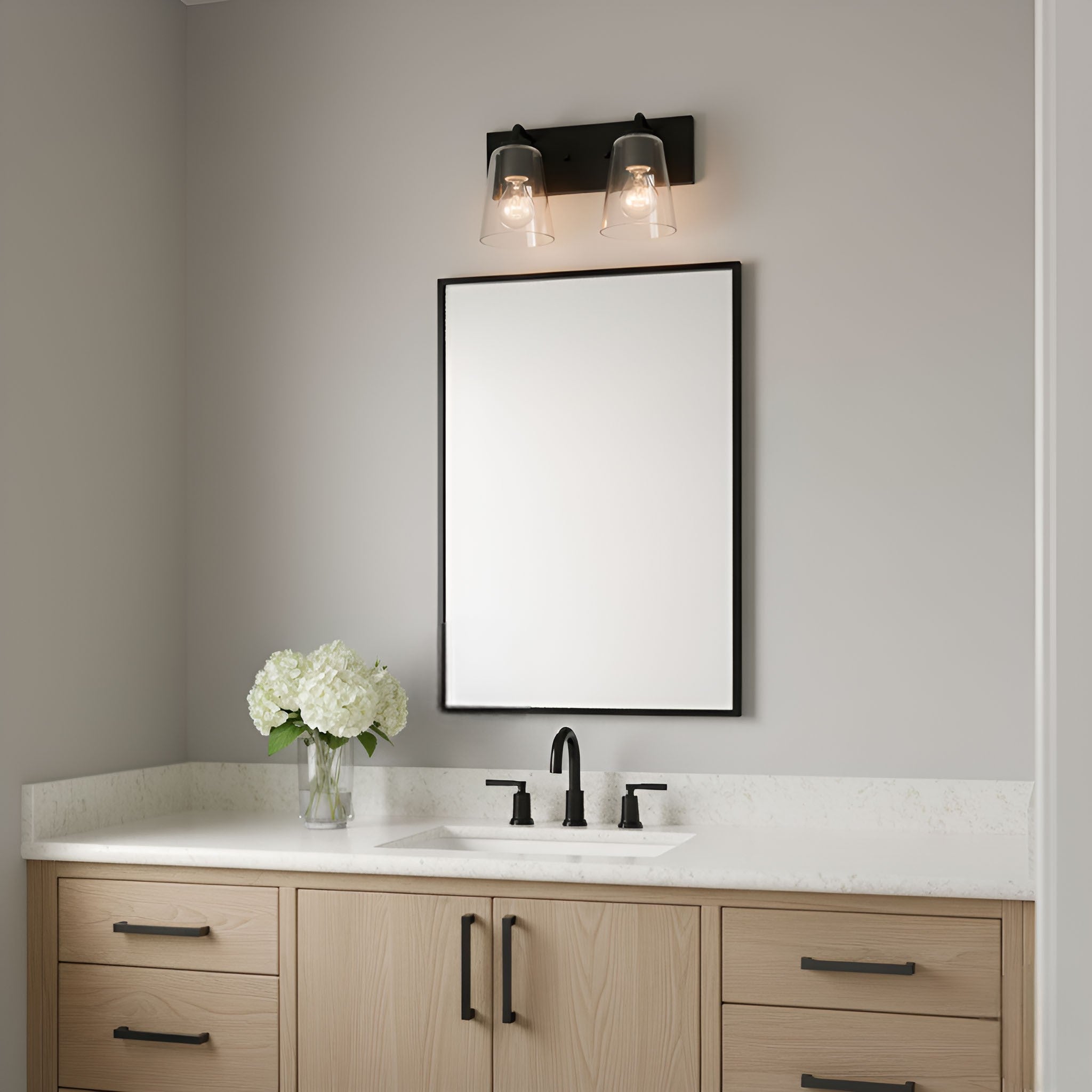 Generation Lighting - GLV1062MBK - Vanity - Miles - Midnight Black