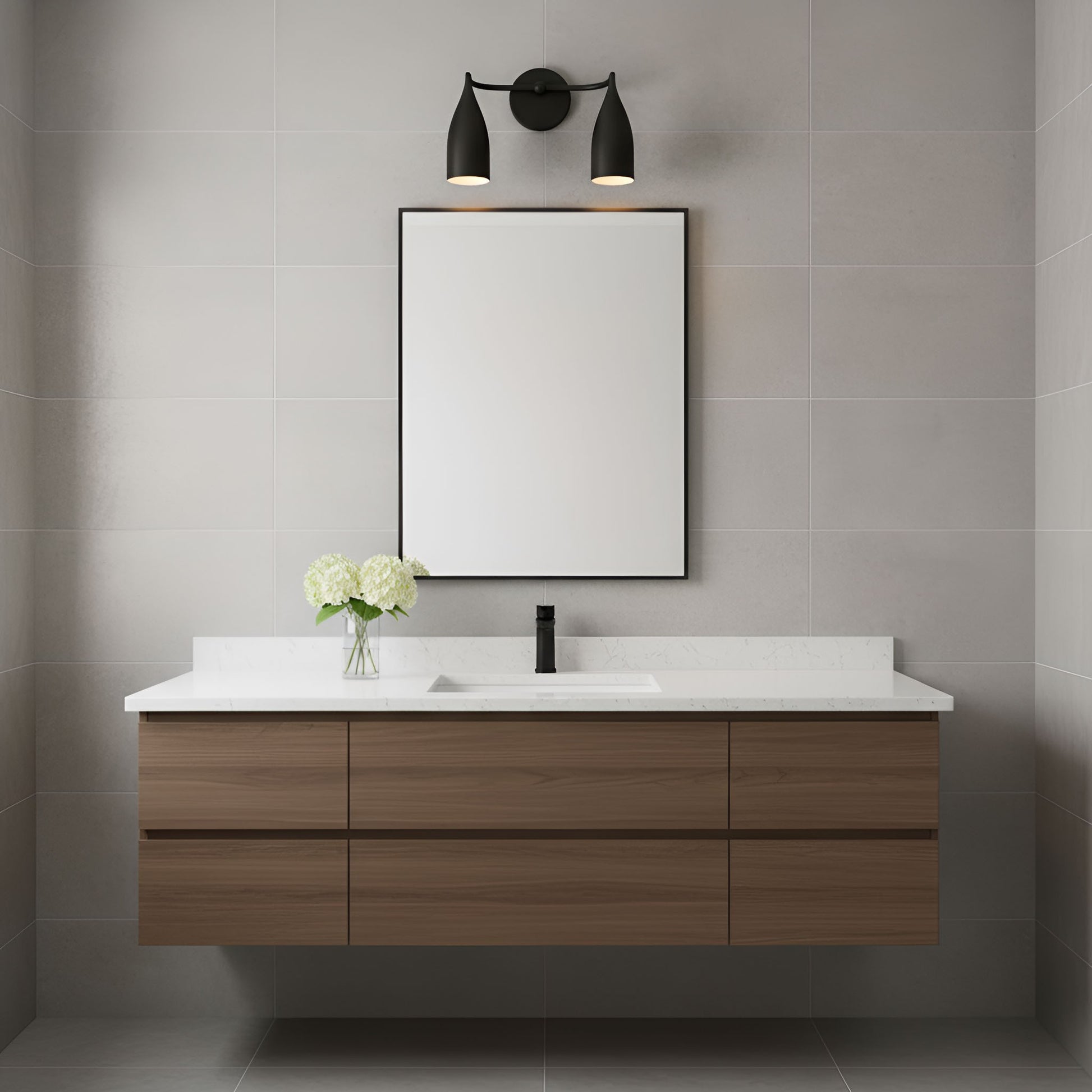 Generation Lighting - GLV1082MBK - Two Light Vanity - Maya - Midnight Black